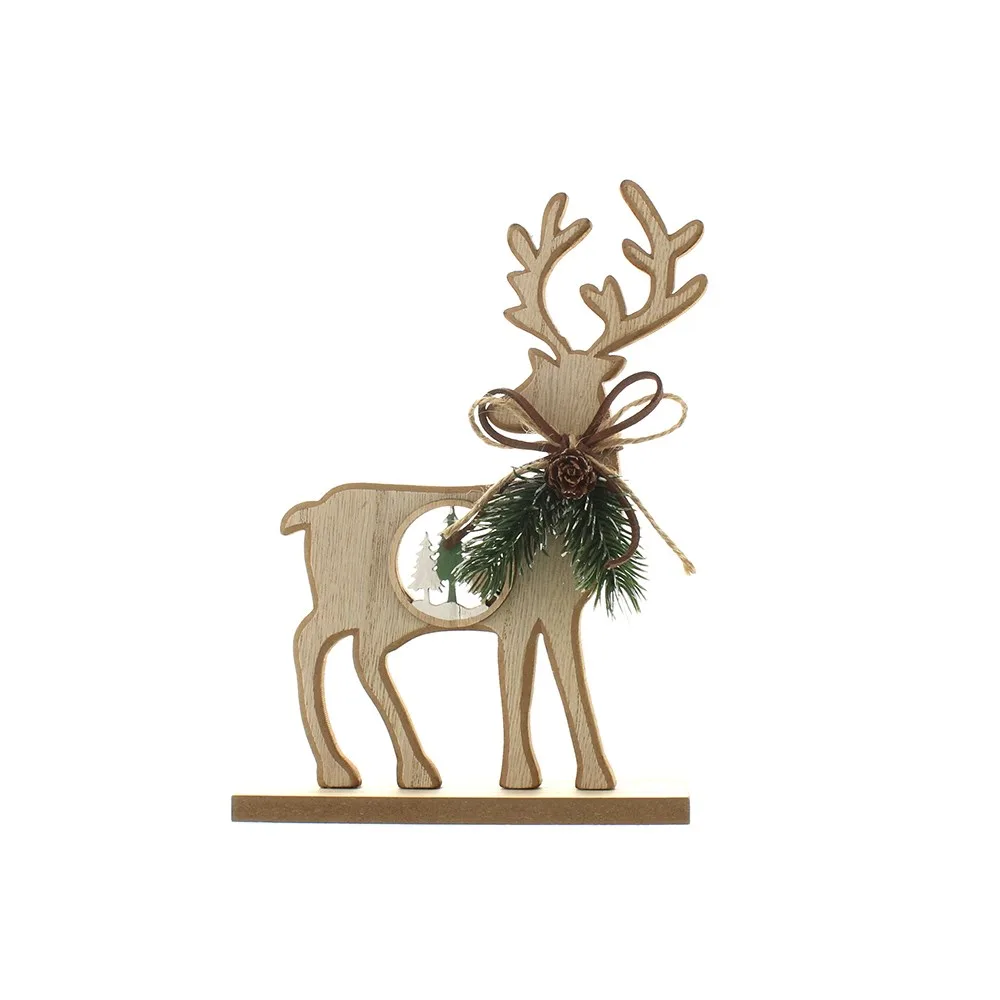 21cm Wooden Reindeer Standing Ornament 21cm Wooden Reindeer Standing Ornament