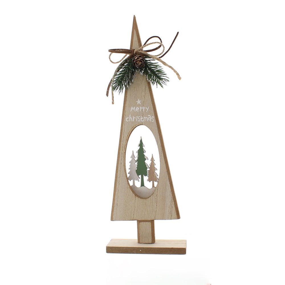 22cm Wooden Tree Standing Ornament 22cm Wooden Tree Standing Ornament