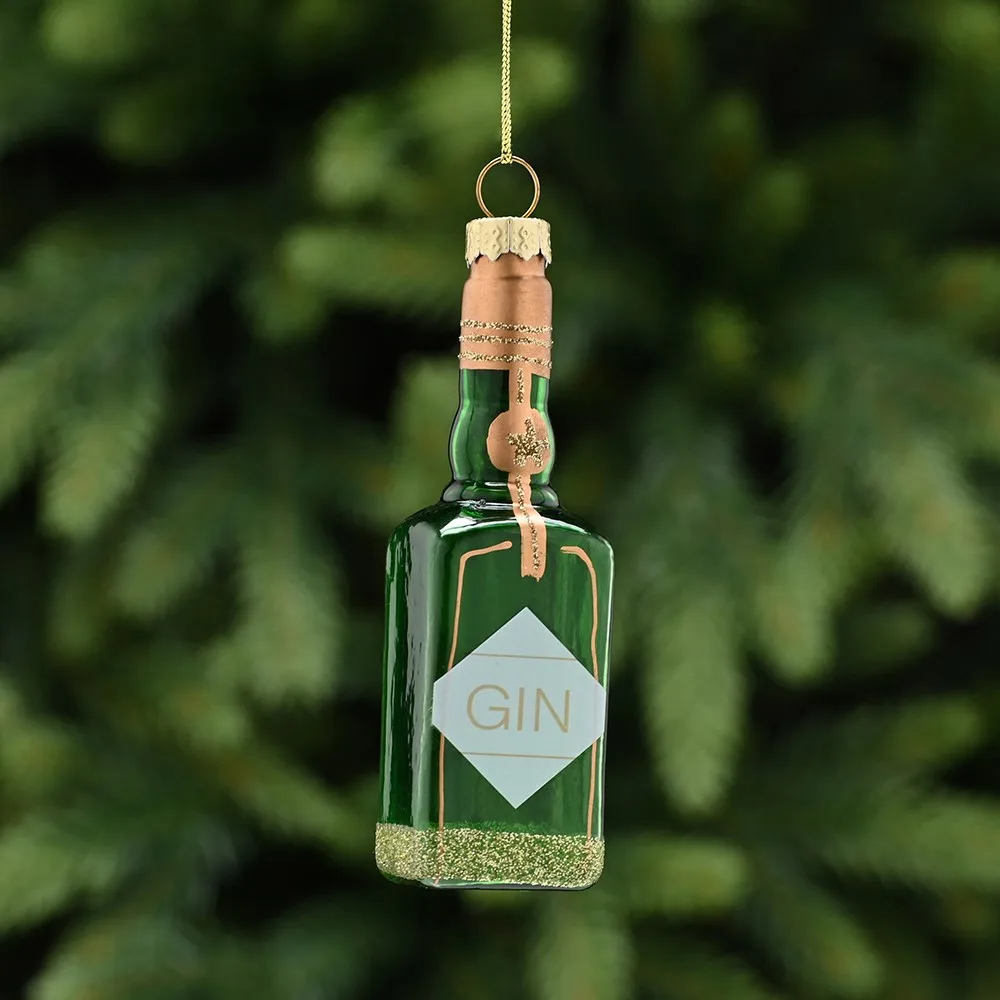 Gin Bottle Glass Hanging Decoration Gin Bottle Glass Hanging Decoration