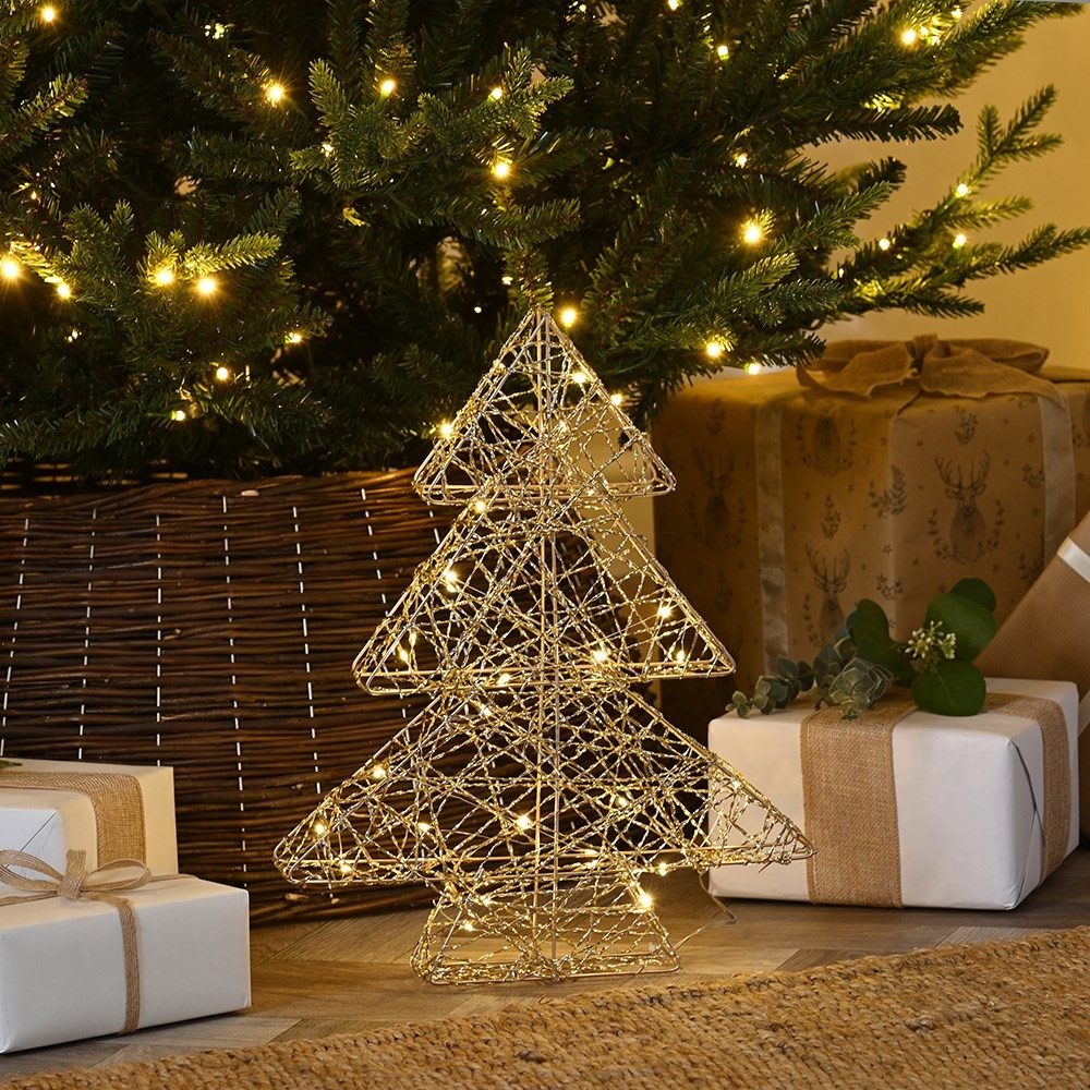 40cm Light-Up Shimmer Tree with Timer