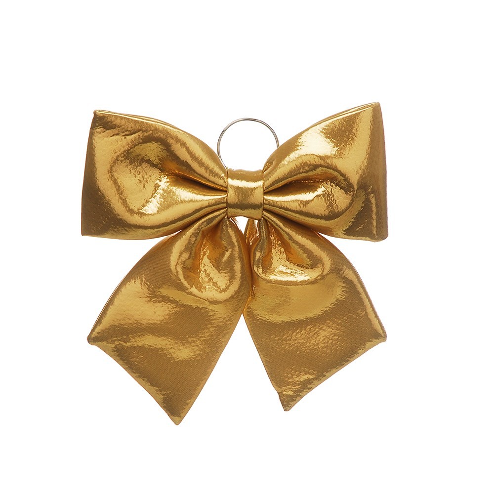 34cm Gold Metallic Fabric Bow 34cm Gold Metallic Fabric Bow
