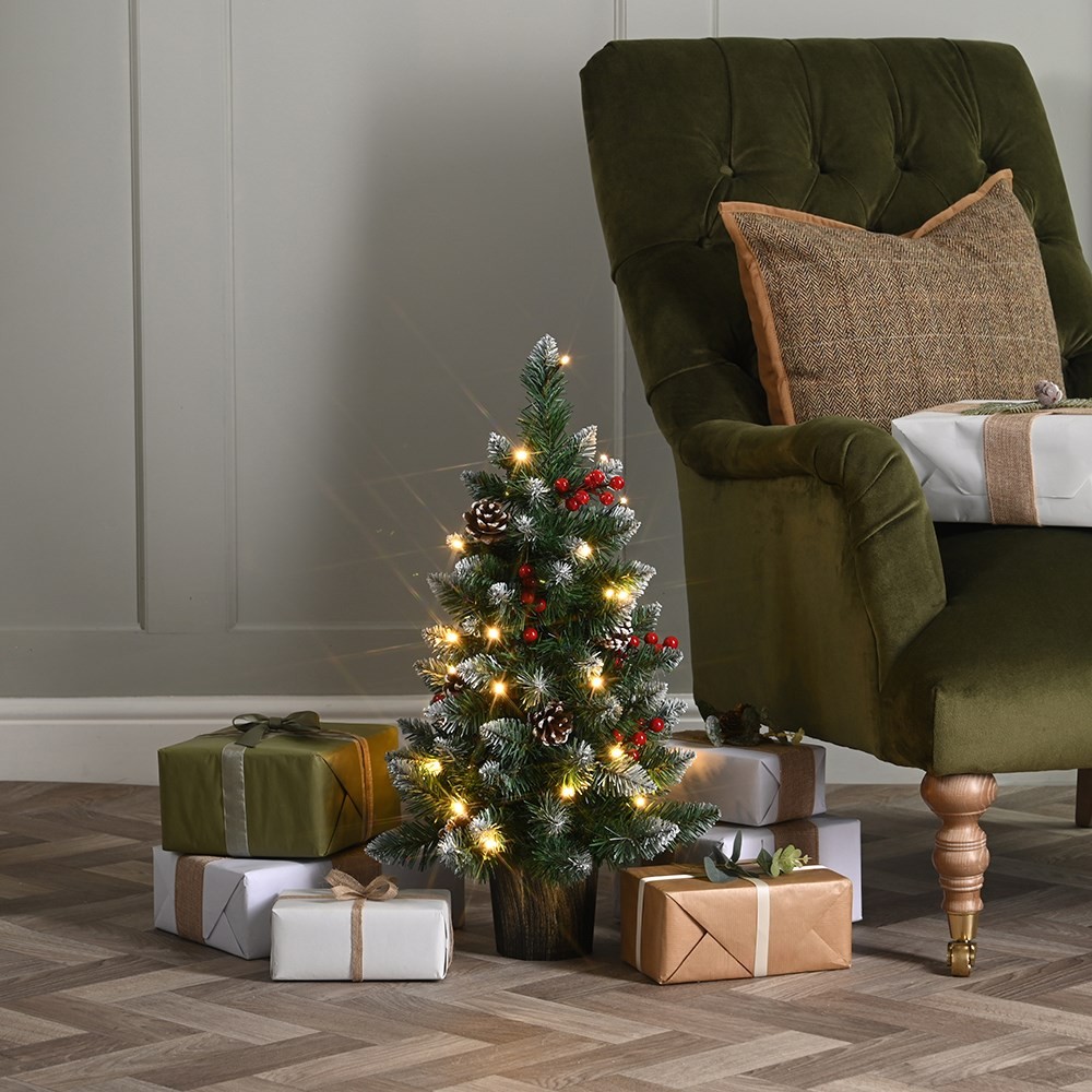 60cm Prelit Potted Christmas Tree 60cm Prelit Potted Christmas Tree