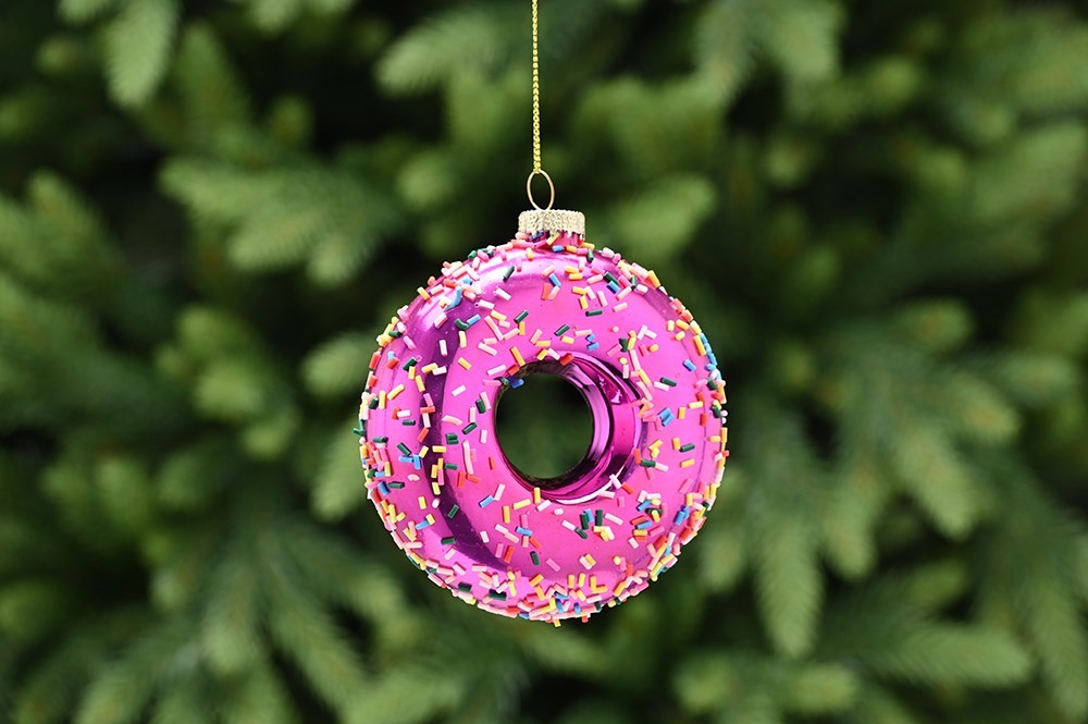 Sprinkle Donut Glass Hanging Decoration Sprinkle Donut Glass Hanging Decoration