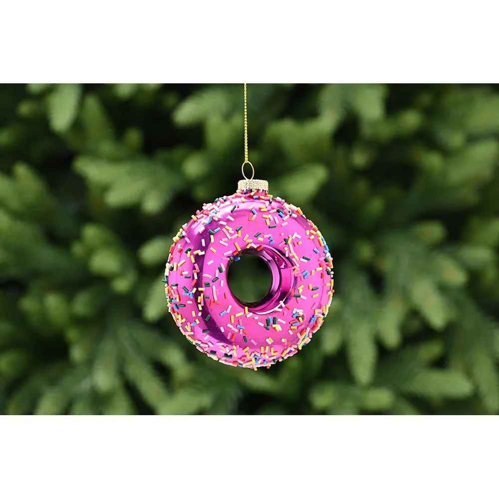 Sprinkle Donut Glass Hanging Decoration Sprinkle Donut Glass Hanging Decoration