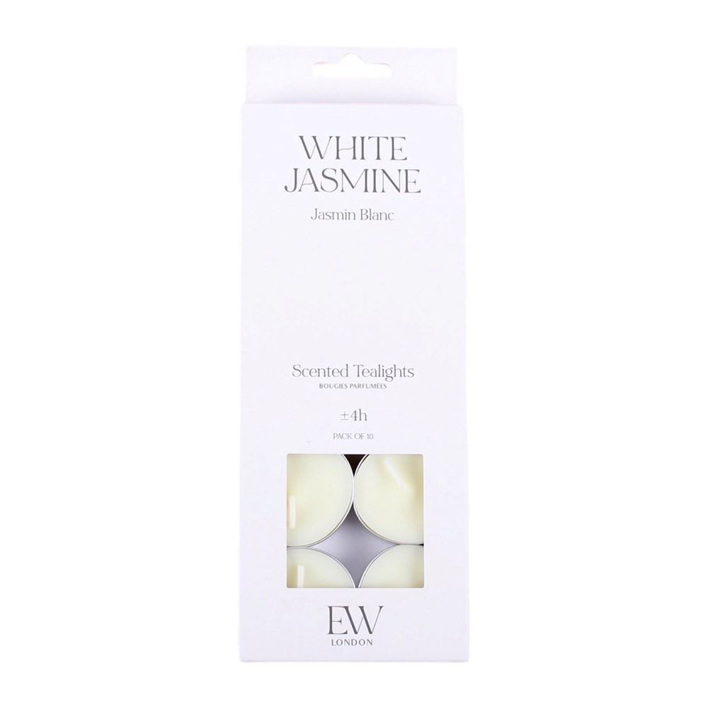 Pack of 10 White Jasmine Scented Tealights