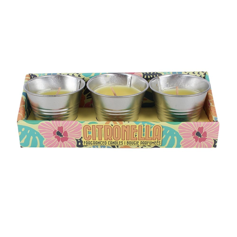 Set of 3 Citronella Bucket Candles Set of 3 Citronella Bucket Candles