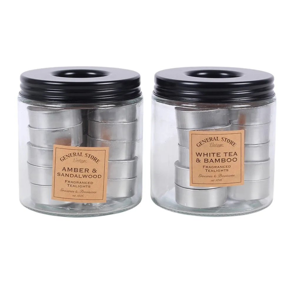 Set of 10 General Store Scented Tealights in Jar Set of 10 General Store Scented Tealights in Jar