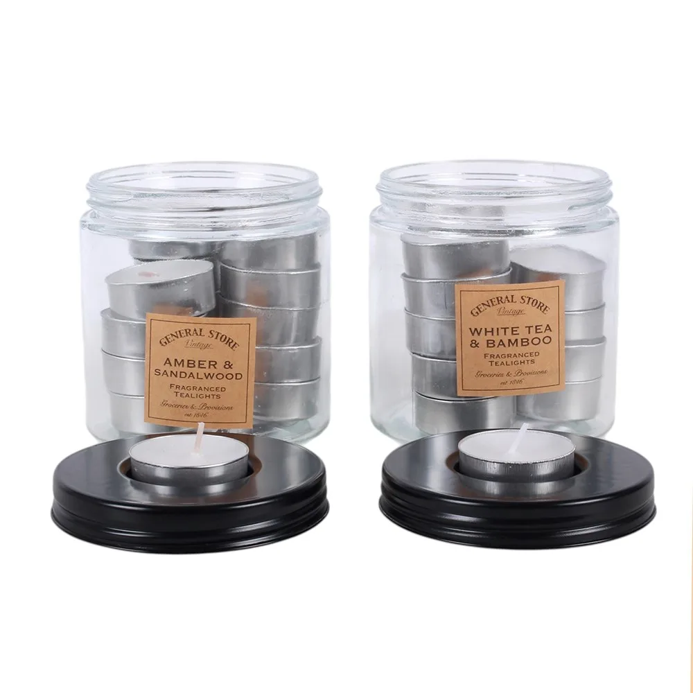 Set of 10 General Store Scented Tealights in Jar - Image 2
