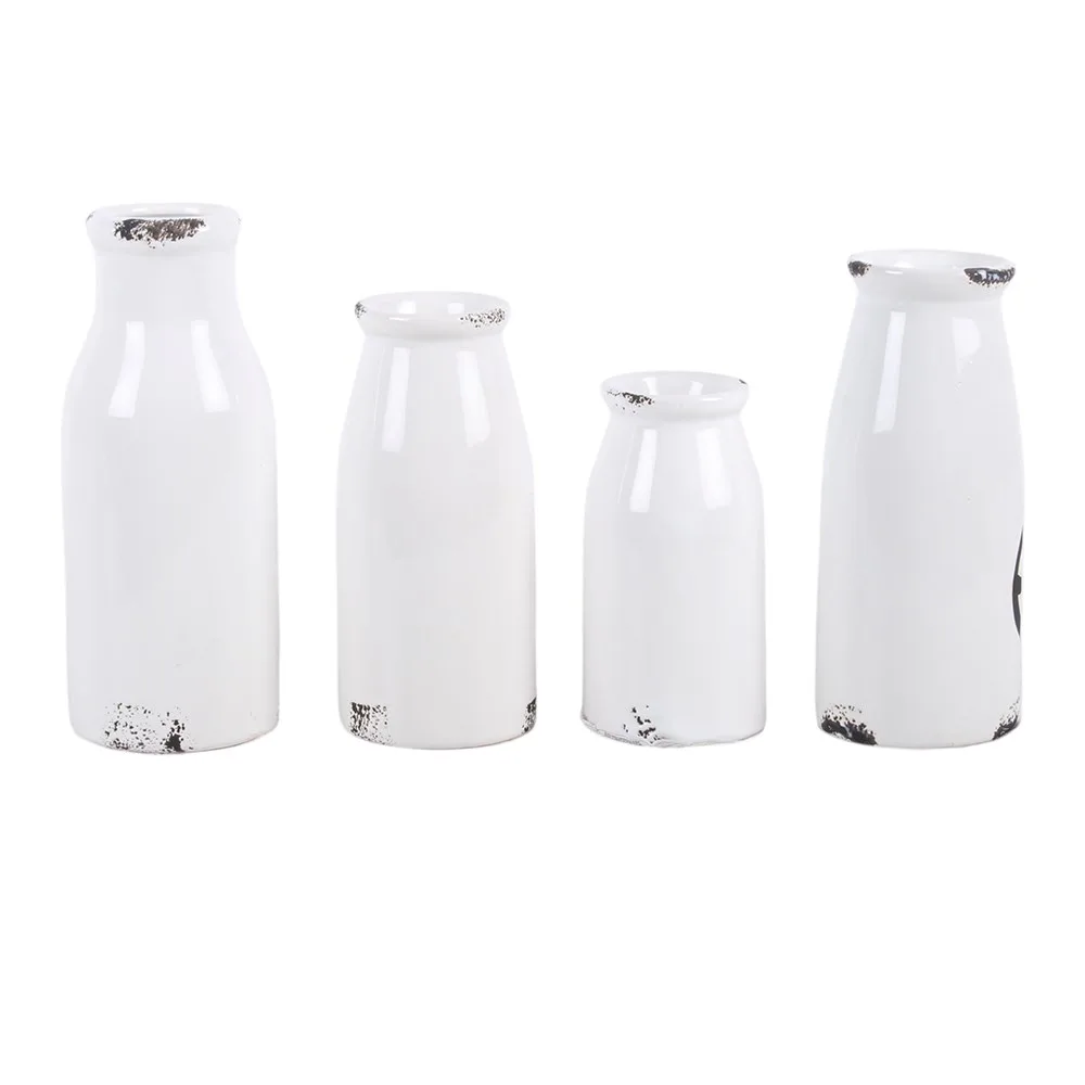 Set of 4 Decorative Milk Bottles, photo 2 of 3