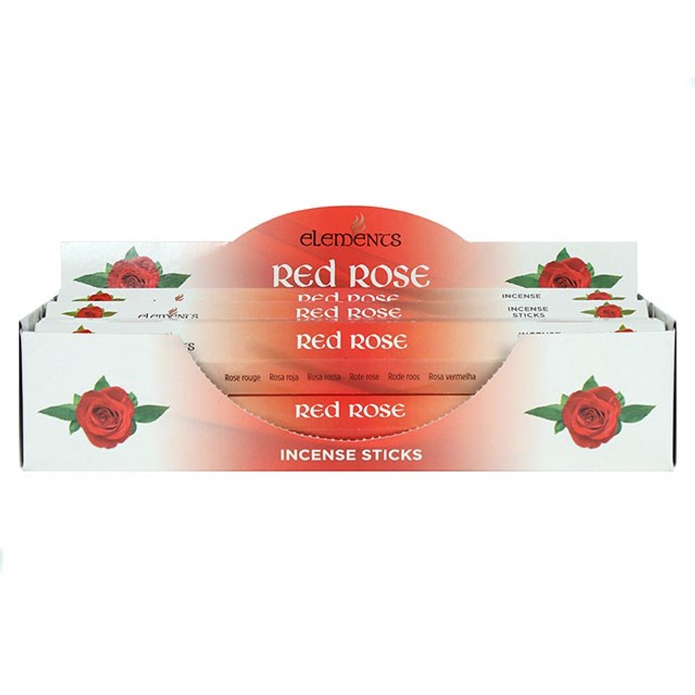 Set of 6 Packets of Elements Red Rose Incense Sticks Set of 6 Packets of Elements Red Rose Incense Sticks