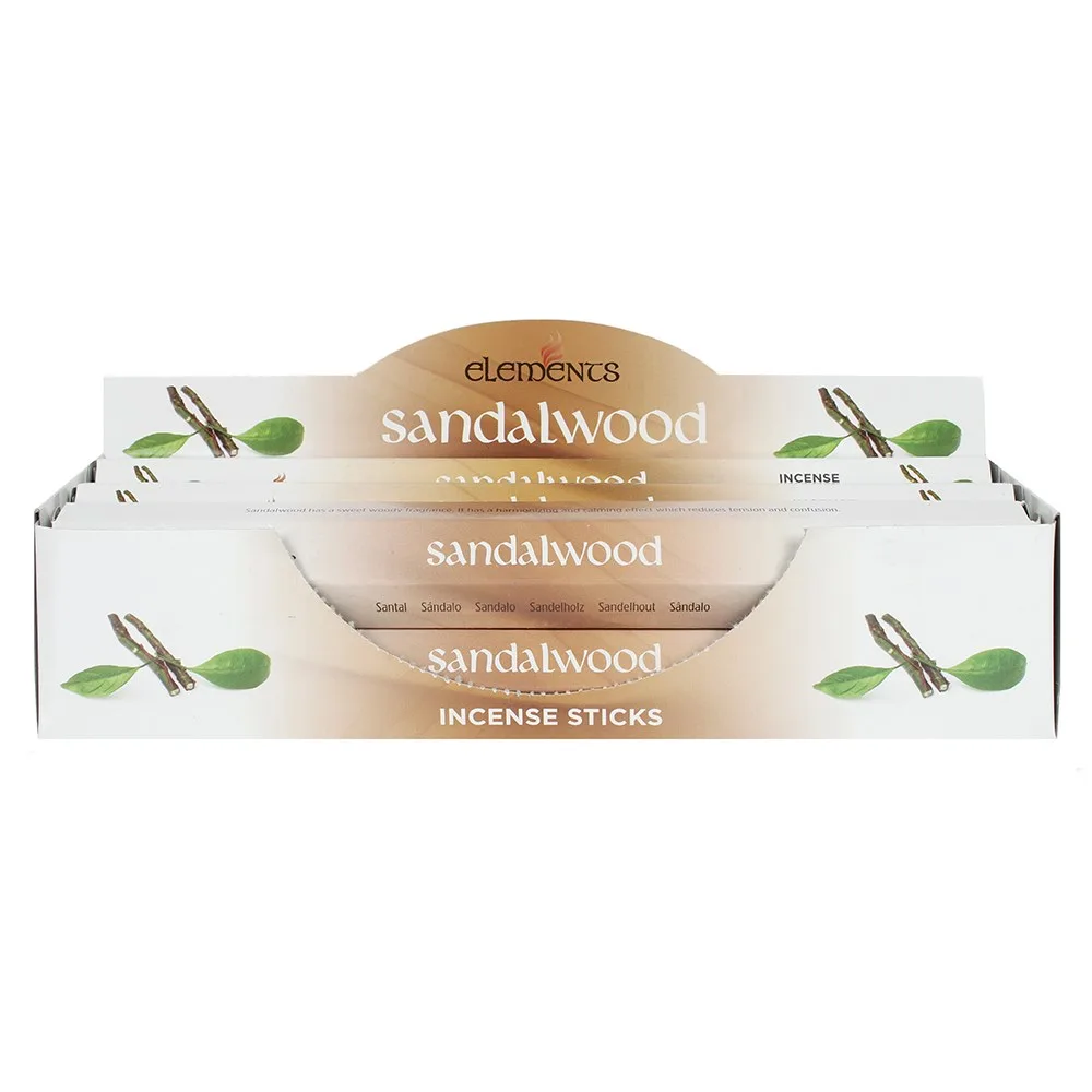 Set of 6 Packets of Elements Sandalwood Incense Sticks Set of 6 Packets of Elements Sandalwood Incense Sticks