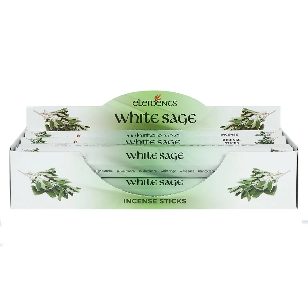 Set of 6 Packets of Elements White Sage Incense Sticks Set of 6 Packets of Elements White Sage Incense Sticks