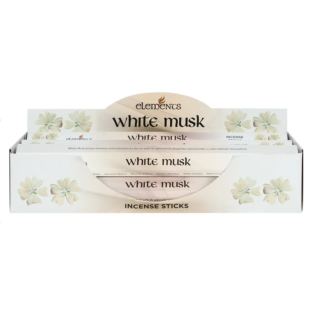 Set of 6 Packets of Elements White Musk Incense Sticks Set of 6 Packets of Elements White Musk Incense Sticks