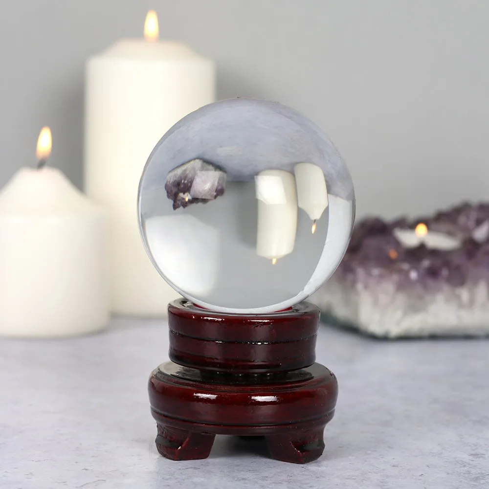 8cm Crystal Ball with Stand - Image 3