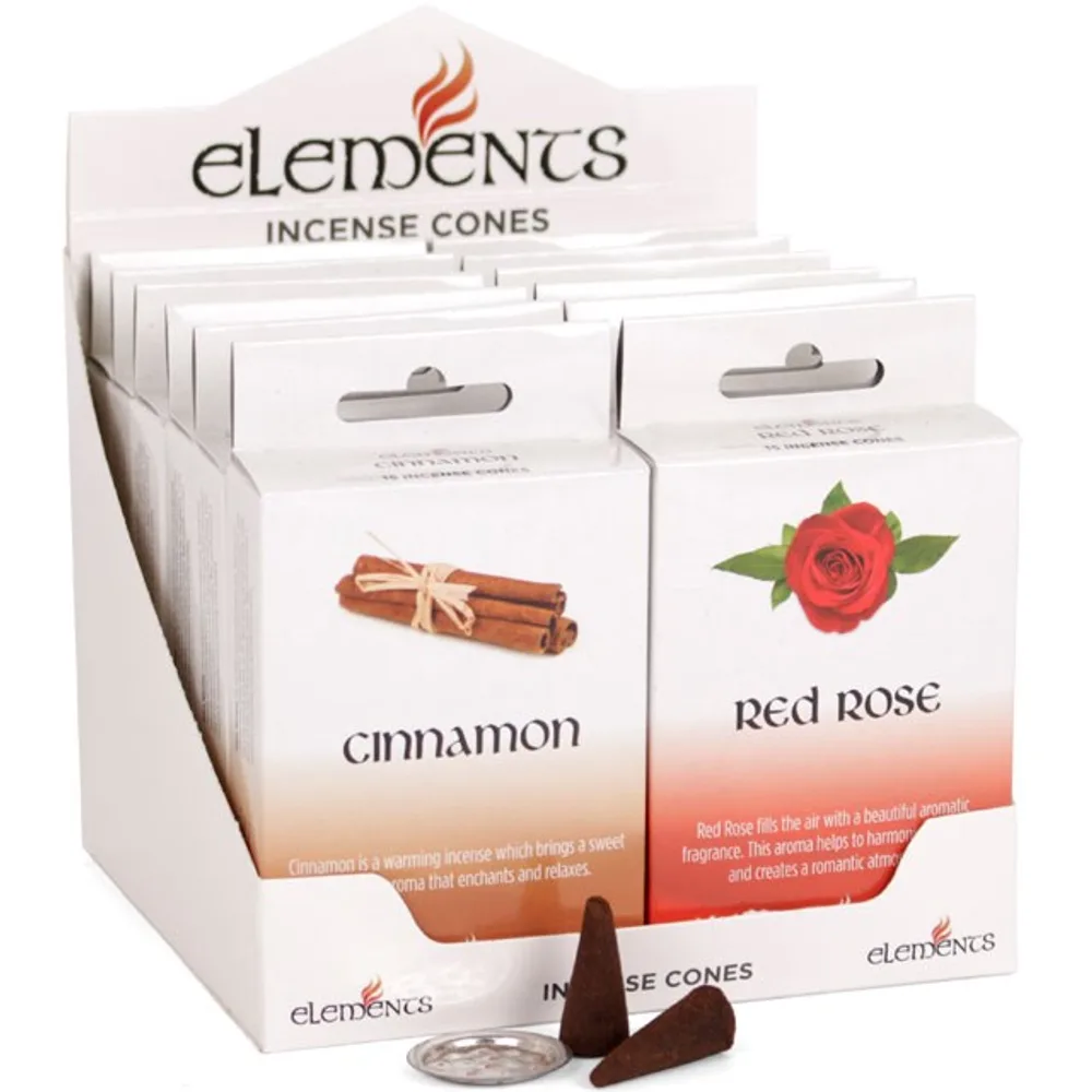 Set of 12 Packets of Elements Incense Cones Mixed Fragrances Set of 12 Packets of Elements Incense Cones Mixed Fragrances