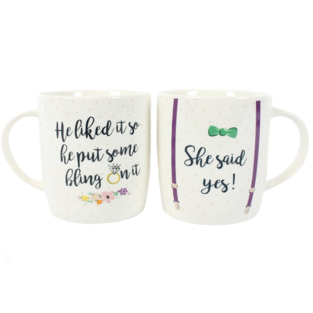 Set of 2 She Said Yes Mugs Set of 2 She Said Yes Mugs