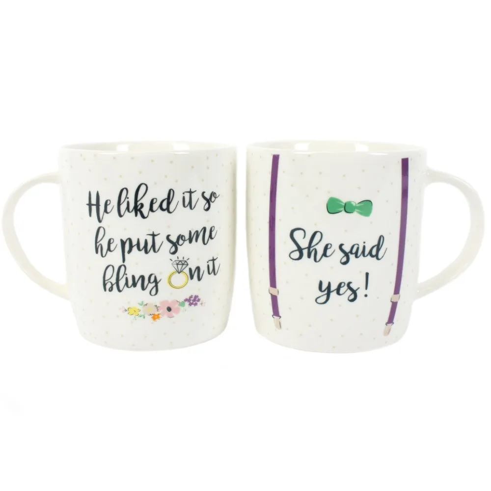 Set of 2 She Said Yes Mugs Set of 2 She Said Yes Mugs
