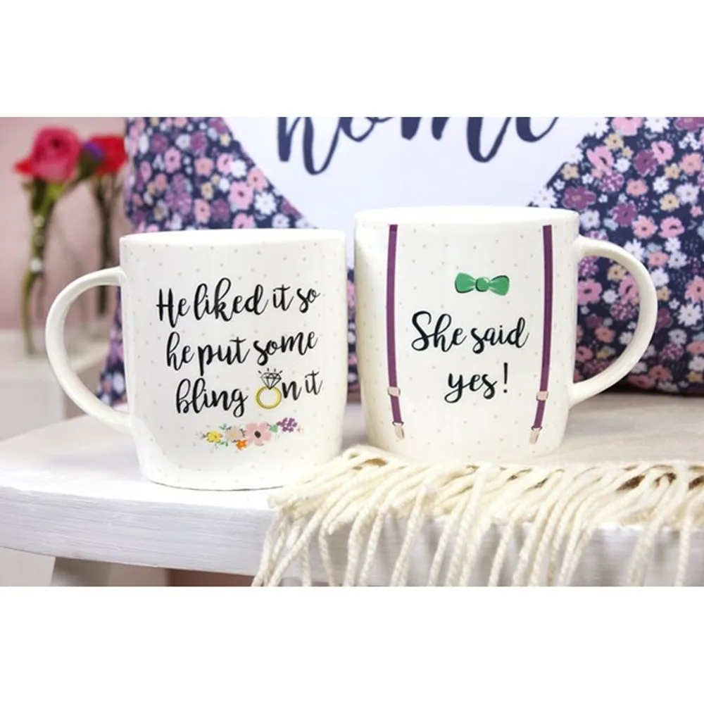 Set of 2 She Said Yes Mugs - Image 3
