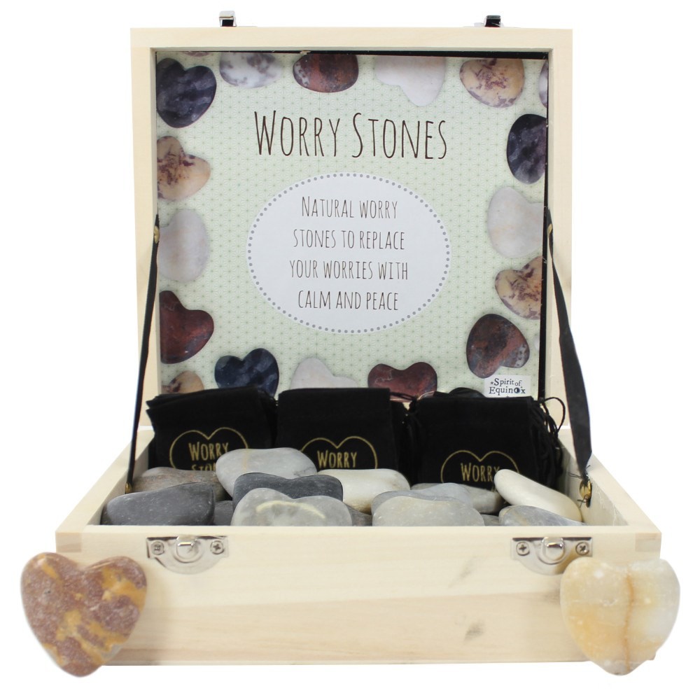 Box of 36 Heart Worry Stones Box of 36 Heart Worry Stones