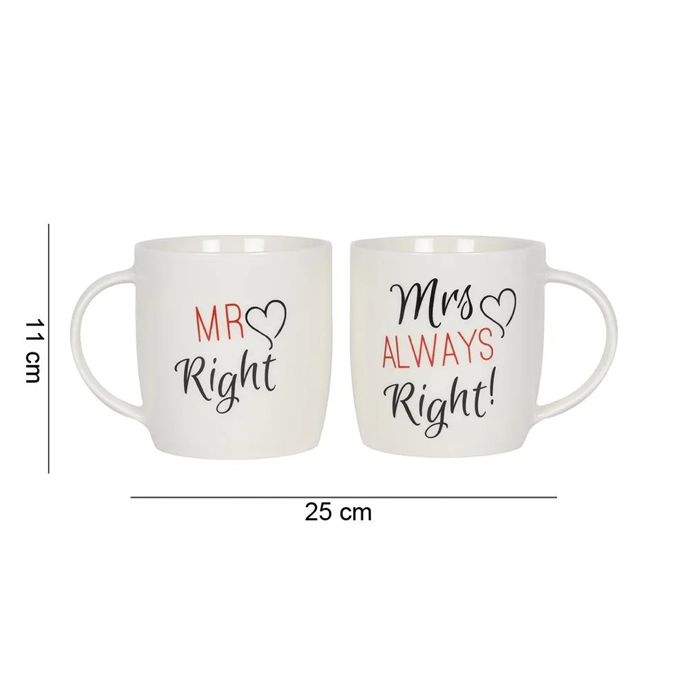 Set of 2 Mr & Mrs Mugs - Image 3