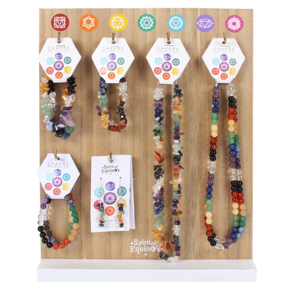 Set of 18 Chakra Jewellery with Display Stand Set of 18 Chakra Jewellery with Display Stand