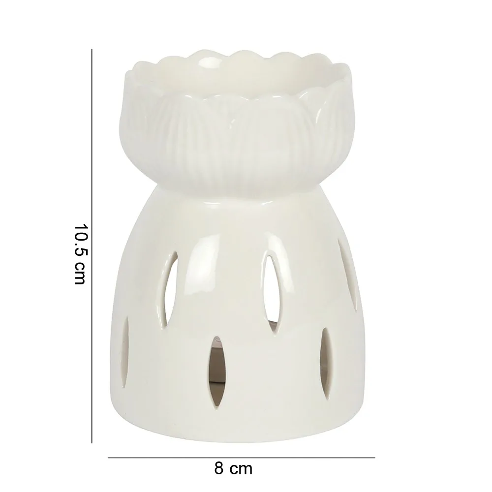 White Gloss Lotus Flower Oil Burner - Image 6