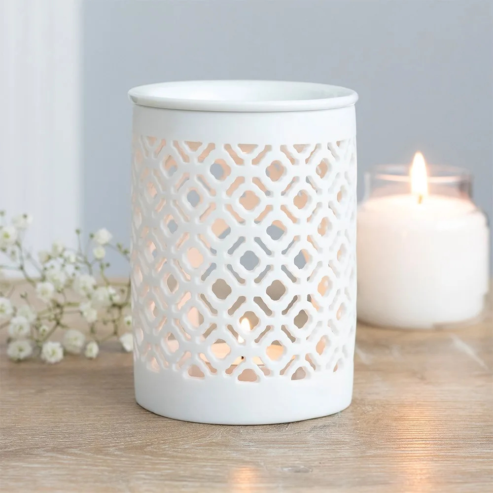 Matte Lattice Cut Oil Burner Matte Lattice Cut Oil Burner