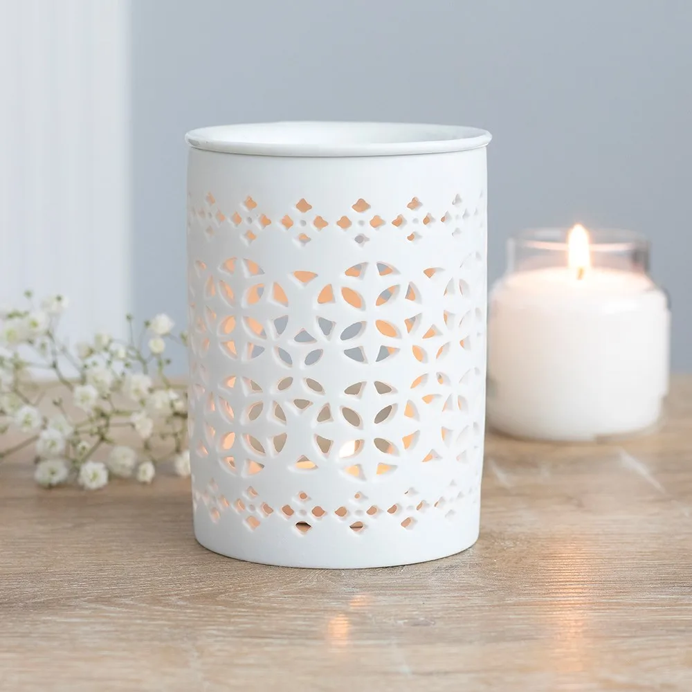 White Matte Cut Out Oil Burner White Matte Cut Out Oil Burner