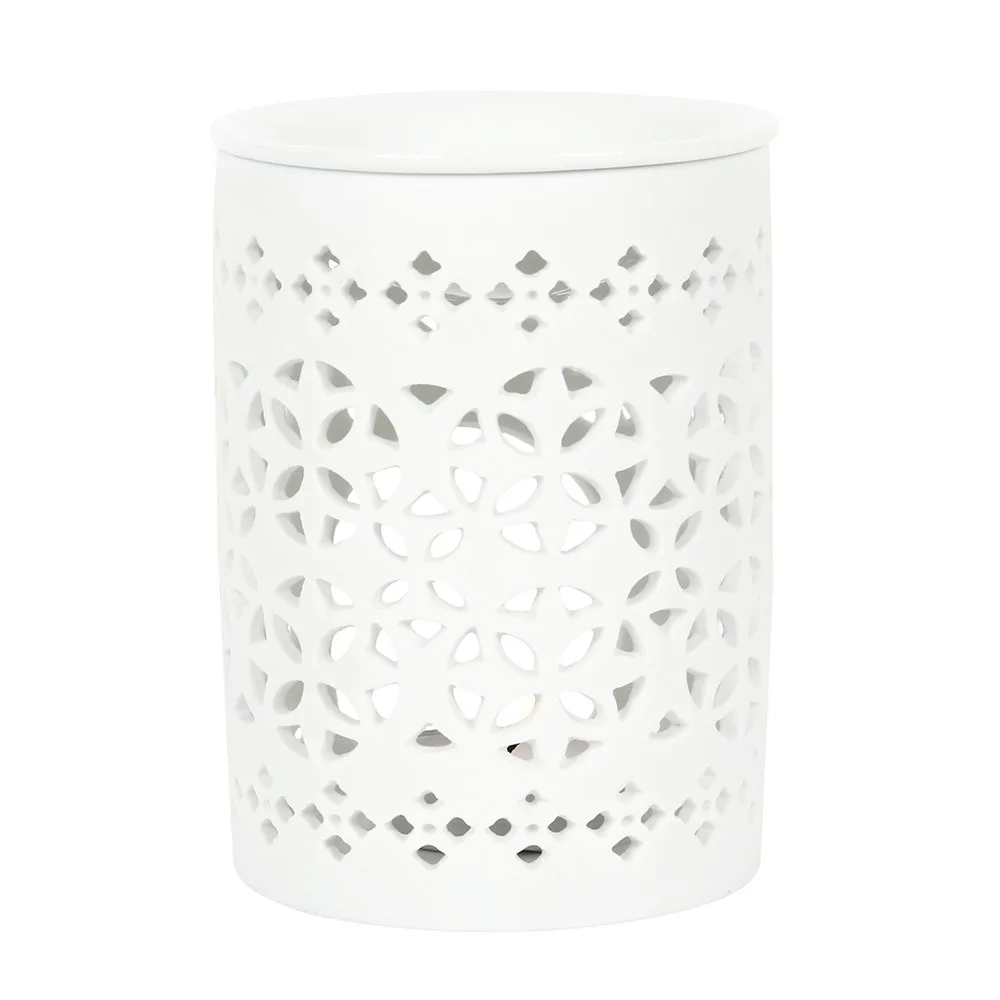 White Matte Cut Out Oil Burner - Image 3