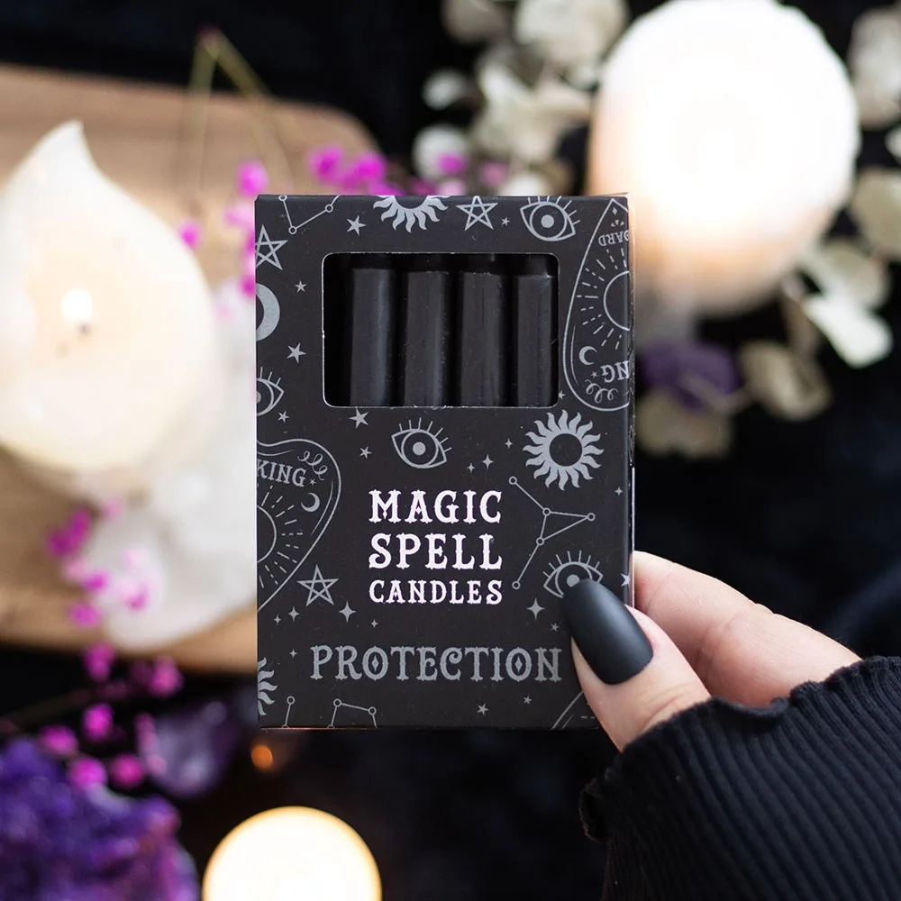 Set of 12 Black ‘Protection’ Spell Candles Set of 12 Black ‘Protection’ Spell Candles