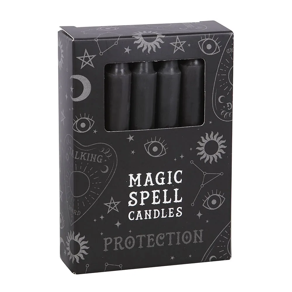 Set of 12 Black 'Protection' Spell Candles - Image 2