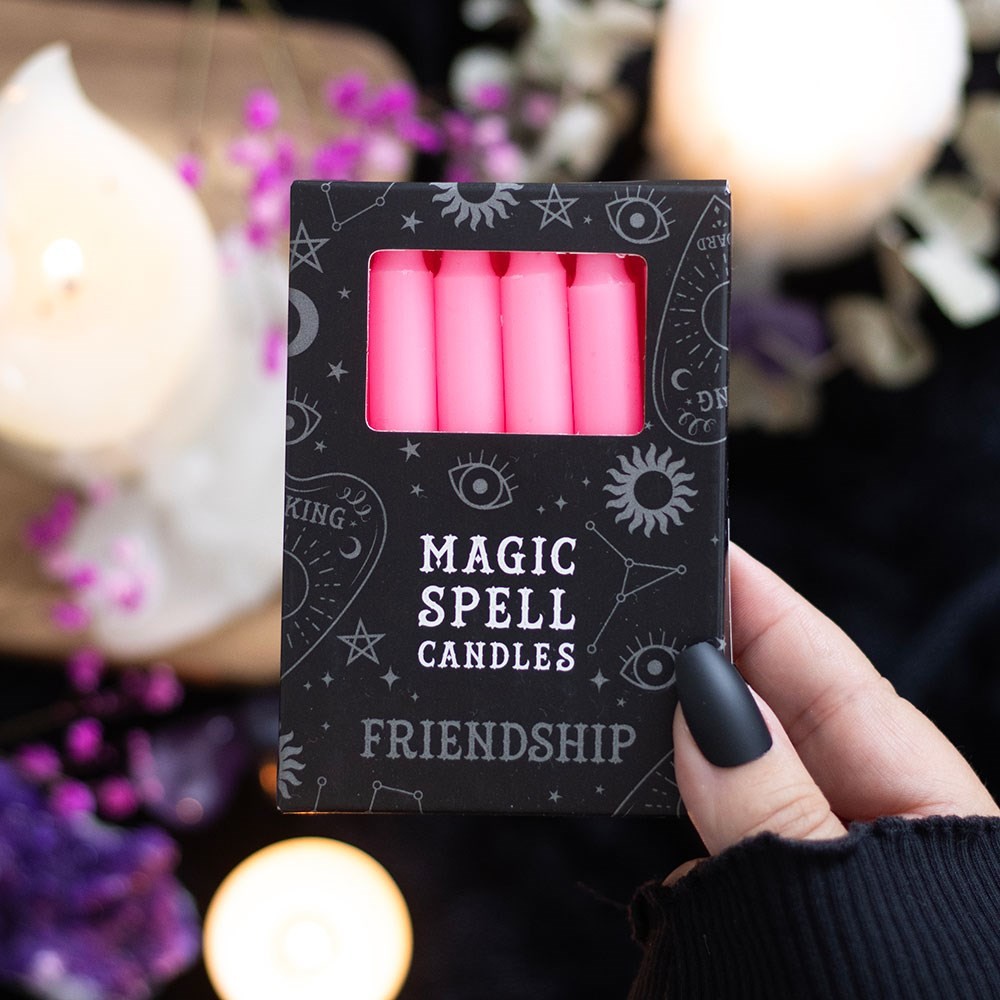 Set of 12 Pink ‘Friendship’ Spell Candles