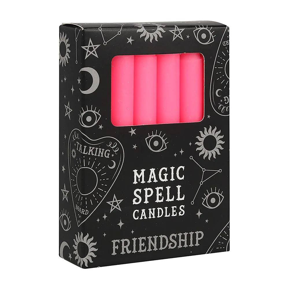 Set of 12 Pink 'Friendship' Spell Candles - Image 2