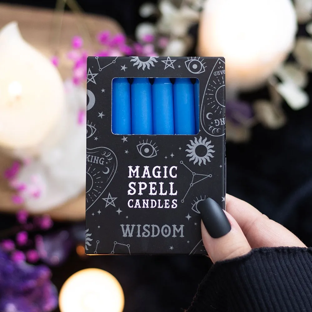 Set of 12 Blue ‘Wisdom’ Spell Candles Set of 12 Blue ‘Wisdom’ Spell Candles