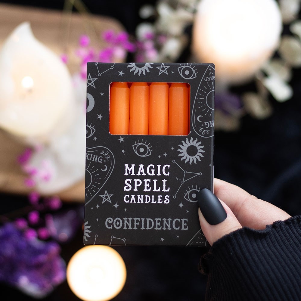 Set of 12 Orange ‘Confidence’ Spell Candles Set of 12 Orange ‘Confidence’ Spell Candles