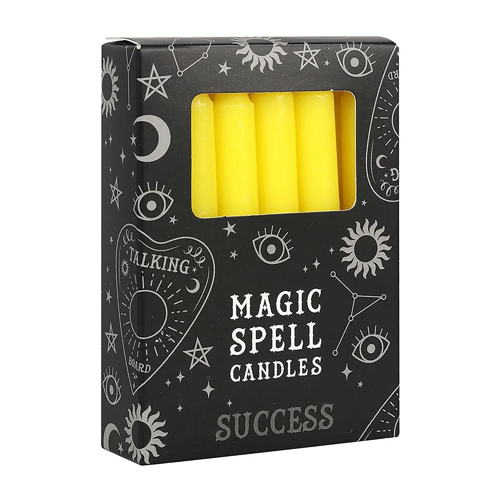 Set of 12 Yellow 'Success' Spell Candles - Image 2