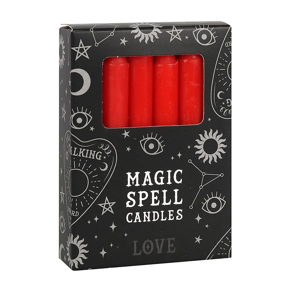 Set of 12 Red 'Love' Spell Candles - Image 2