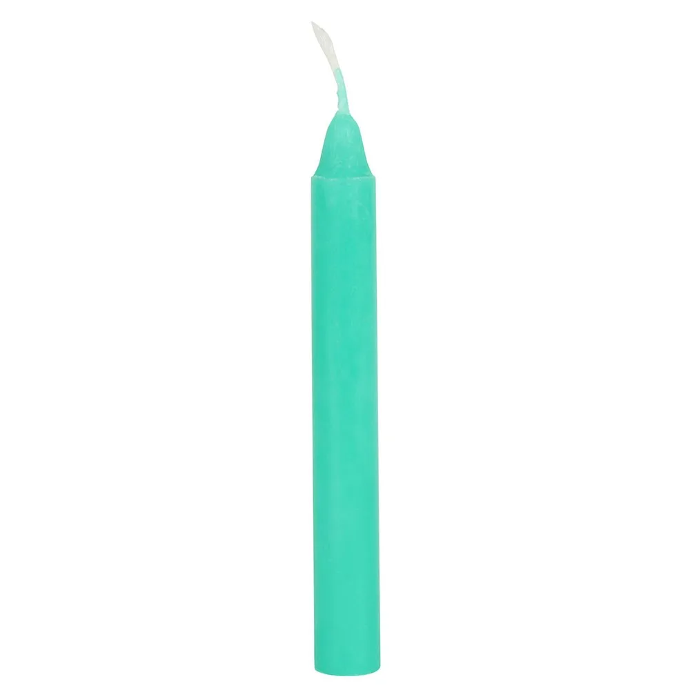 Set of 12 Green 'Luck' Spell Candles - Image 4