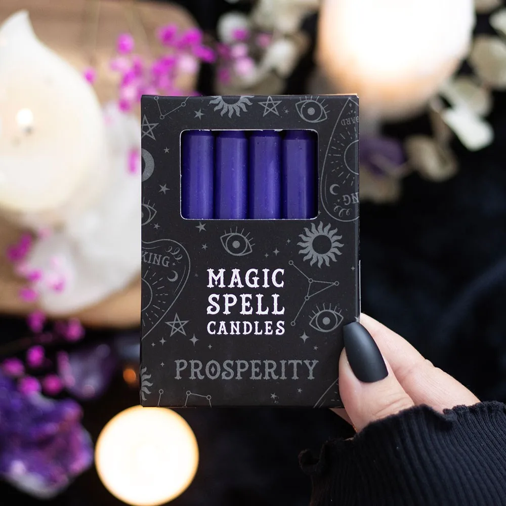 Set of 12 Purple ‘Prosperity’ Spell Candles Set of 12 Purple ‘Prosperity’ Spell Candles