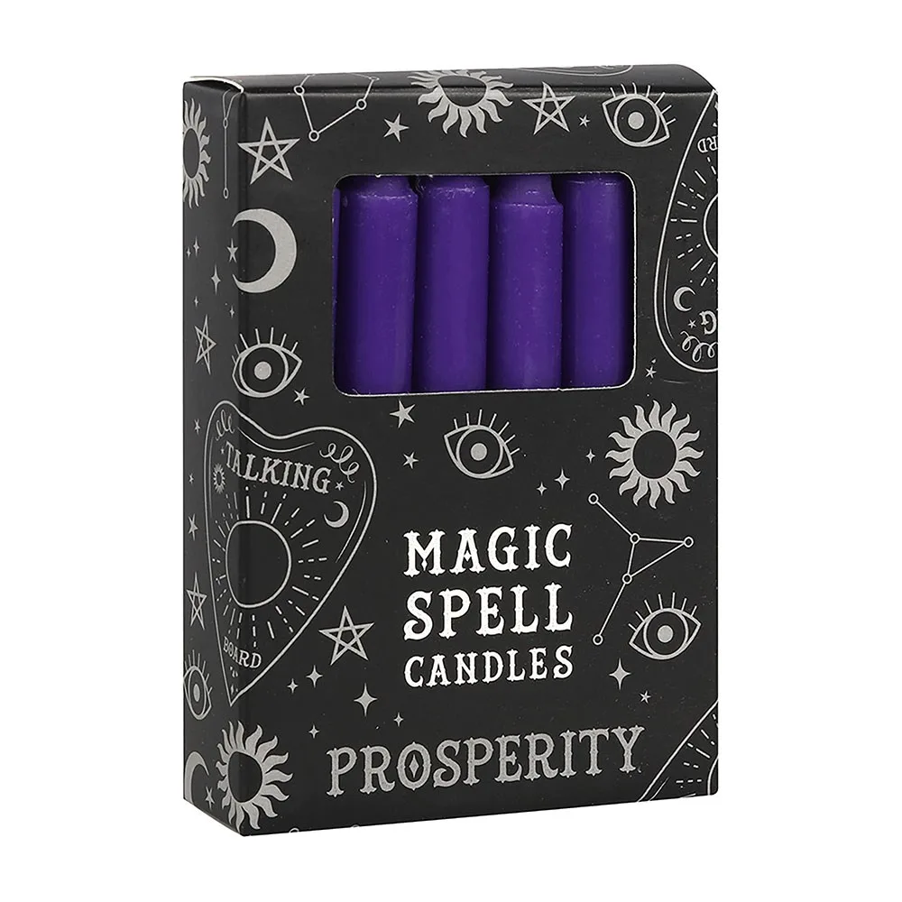 Set of 12 Purple 'Prosperity' Spell Candles - Image 2