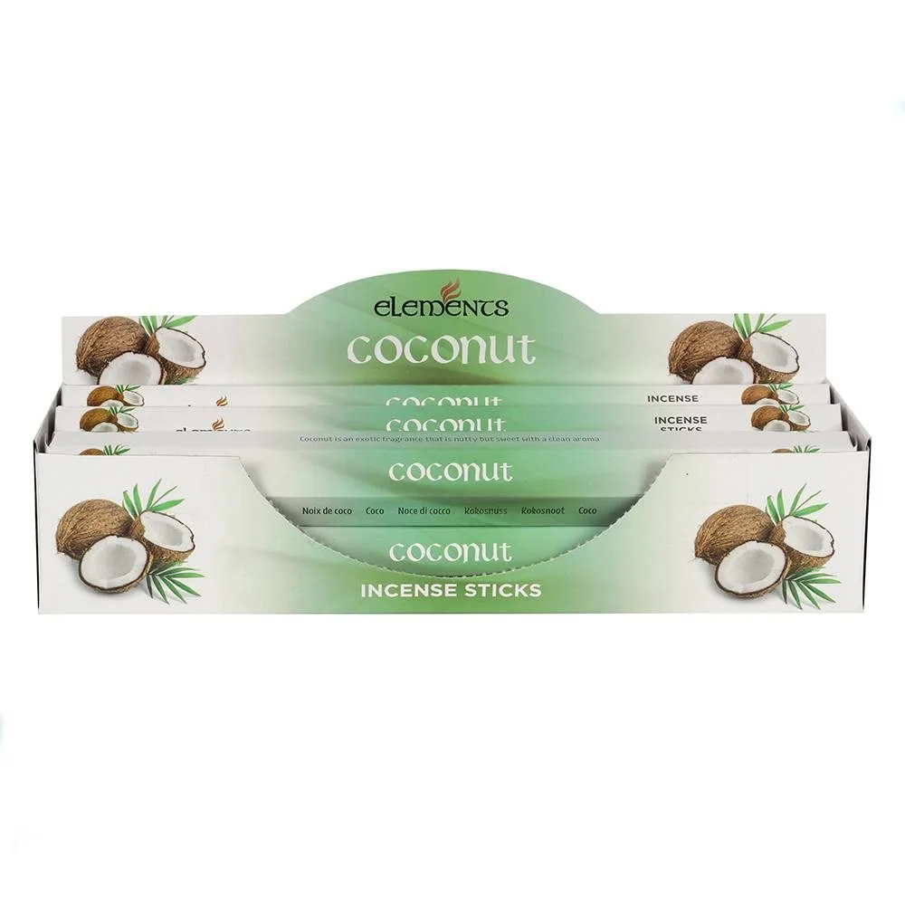Set of 6 Packets of Elements Coconut Incense Sticks Set of 6 Packets of Elements Coconut Incense Sticks