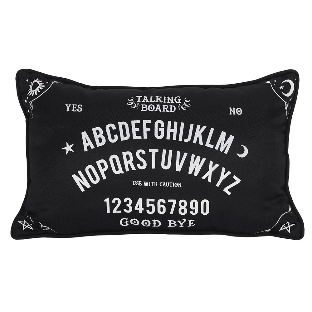 Small Rectangular Black and White Talking Board Cushion Small Rectangular Black and White Talking Board Cushion