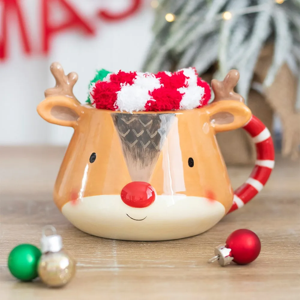 Reindeer Mug and Socks Set Reindeer Mug and Socks Set