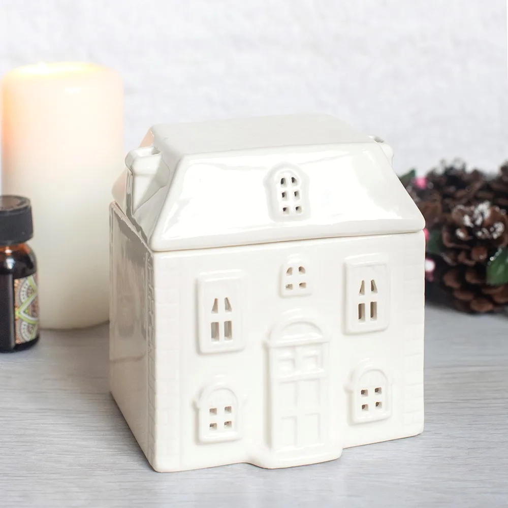 White Ceramic House Oil Burner White Ceramic House Oil Burner