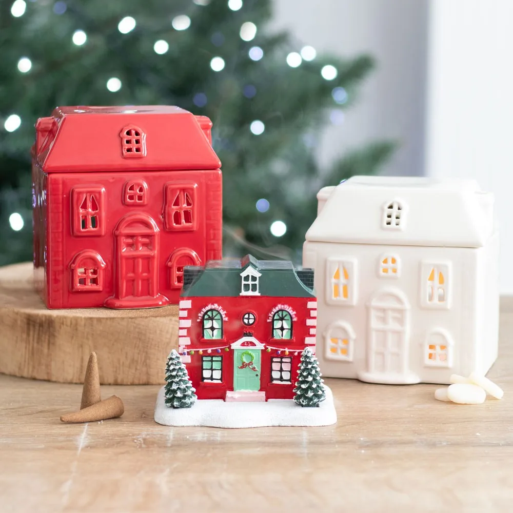White Ceramic House Oil Burner - Image 8