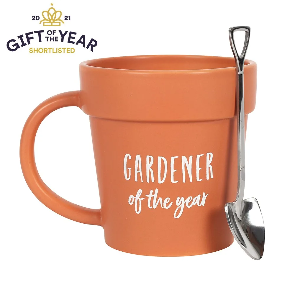 Gardener of the Year Pot Mug and Shovel Spoon - Image 2