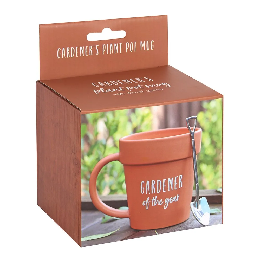 Gardener of the Year Pot Mug and Shovel Spoon - Image 3