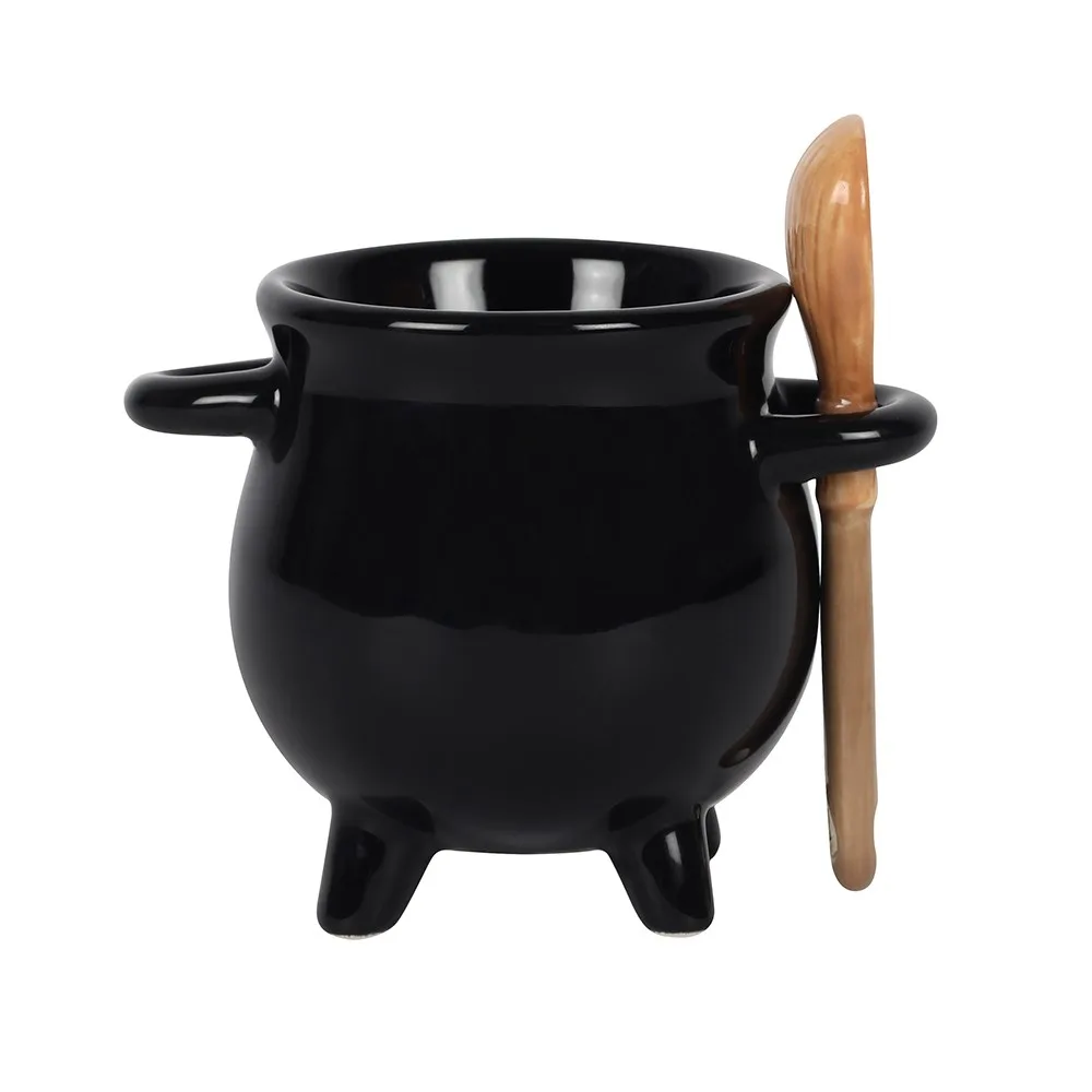 Cauldron Egg Cup with Broom Spoon - Image 3