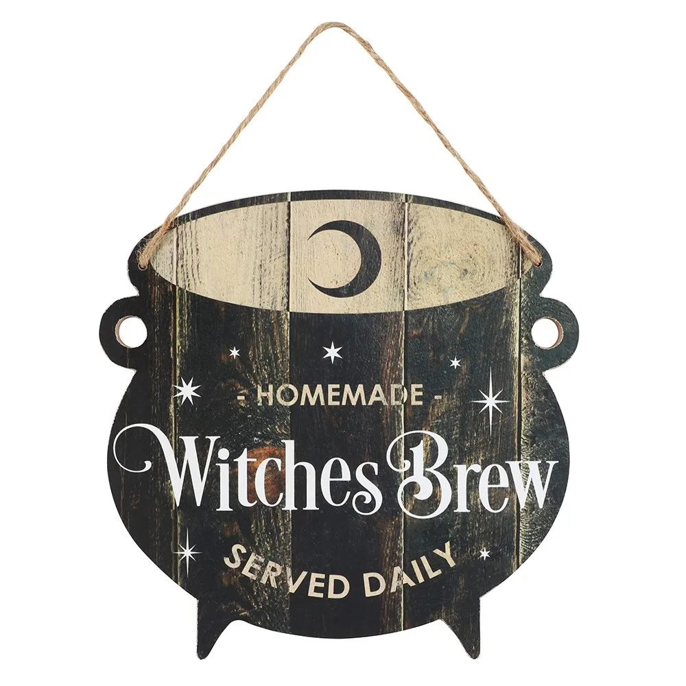 Witches Brew Cauldron MDF Hanging Sign Witches Brew Cauldron MDF Hanging Sign