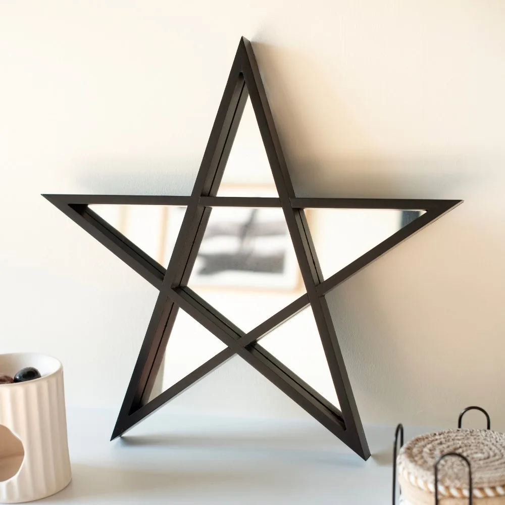 Black Framed Pentagram Mirror Black Framed Pentagram Mirror